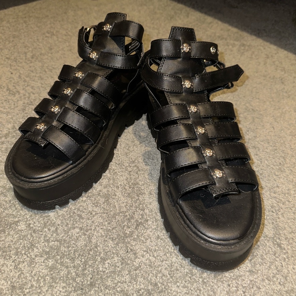 Black Strappy Sandals